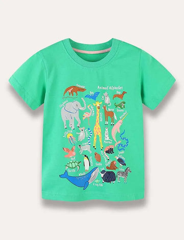 Cartoon Animal Printed T-Shirt - Mini Taylor